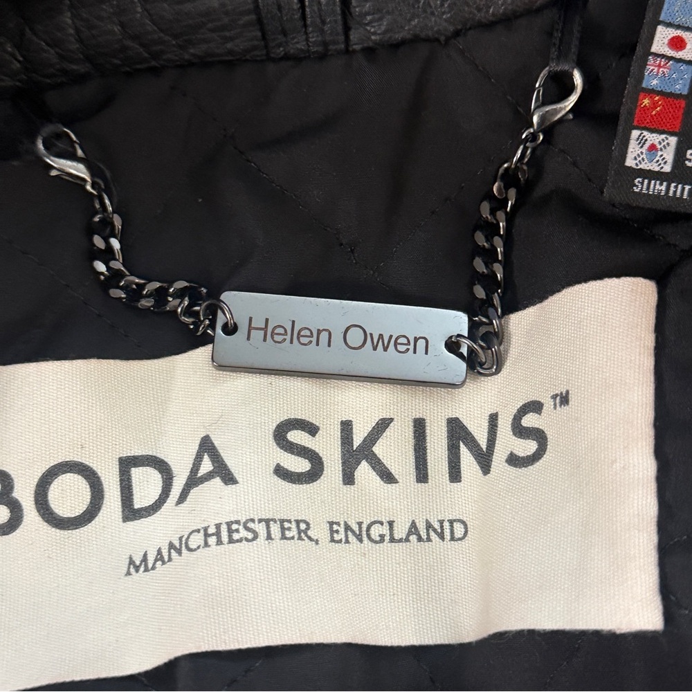 Boda Skins Black Sheepskin Moto Jacket Sz 2 N S Alexander Celeb Owned Rare HTF - Picture 8 of 11